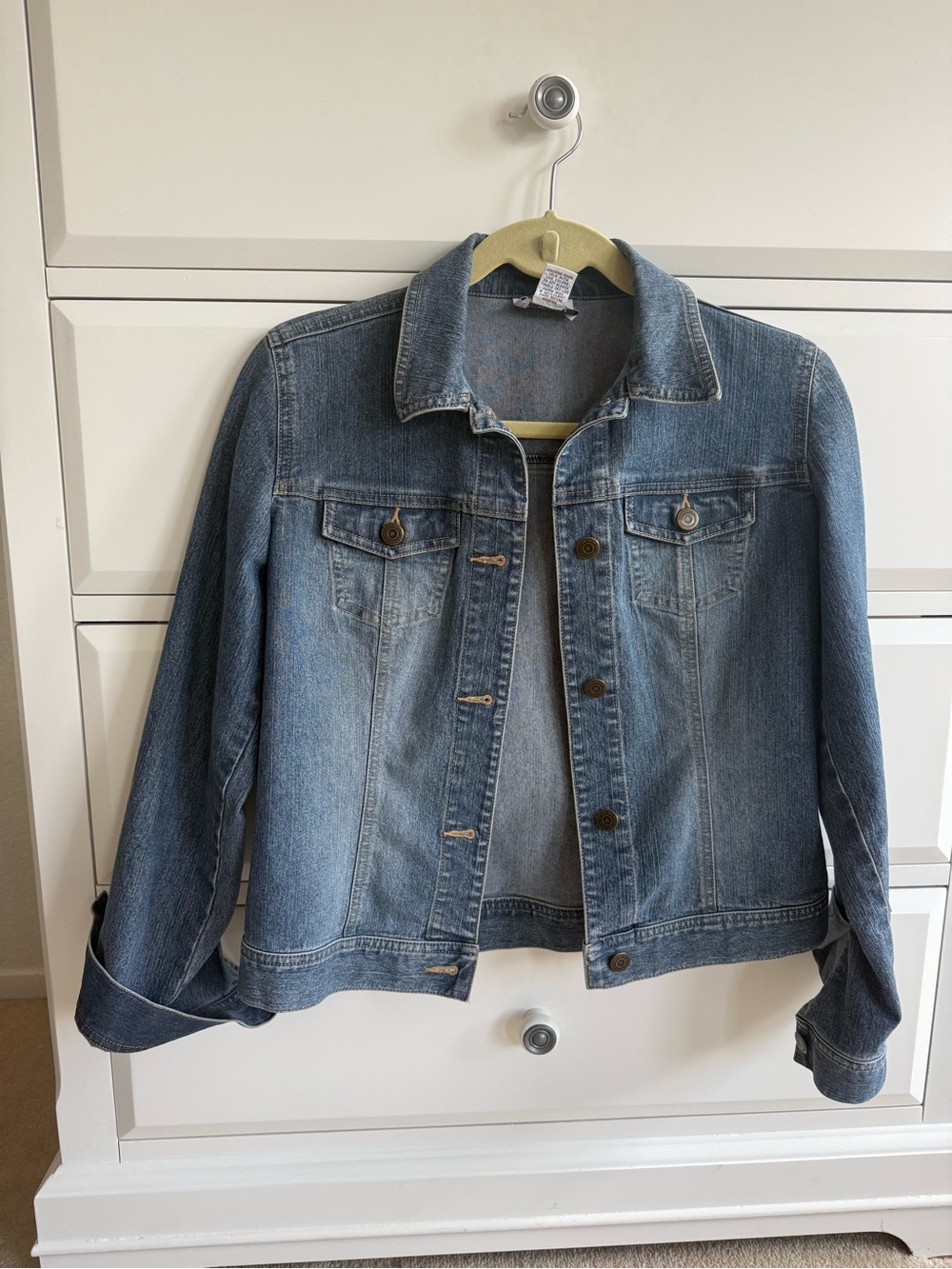 LOFT Light Wash Denim Jacket in Faded Blue
